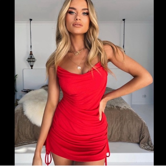 Tiger Mist Porto Red dress - Picture 1 of 4